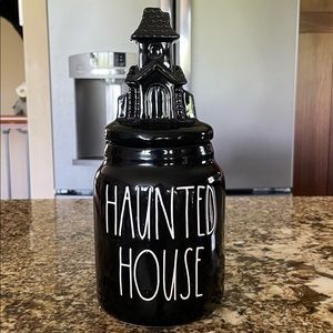 Rae Dunn Halloween canister- Haunted House